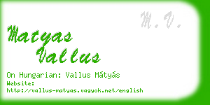 matyas vallus business card